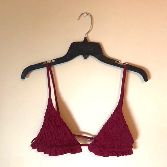Zaful Ruched Triangle String Bikini Top - Picture 2 of 6